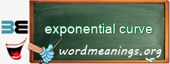 WordMeaning blackboard for exponential curve